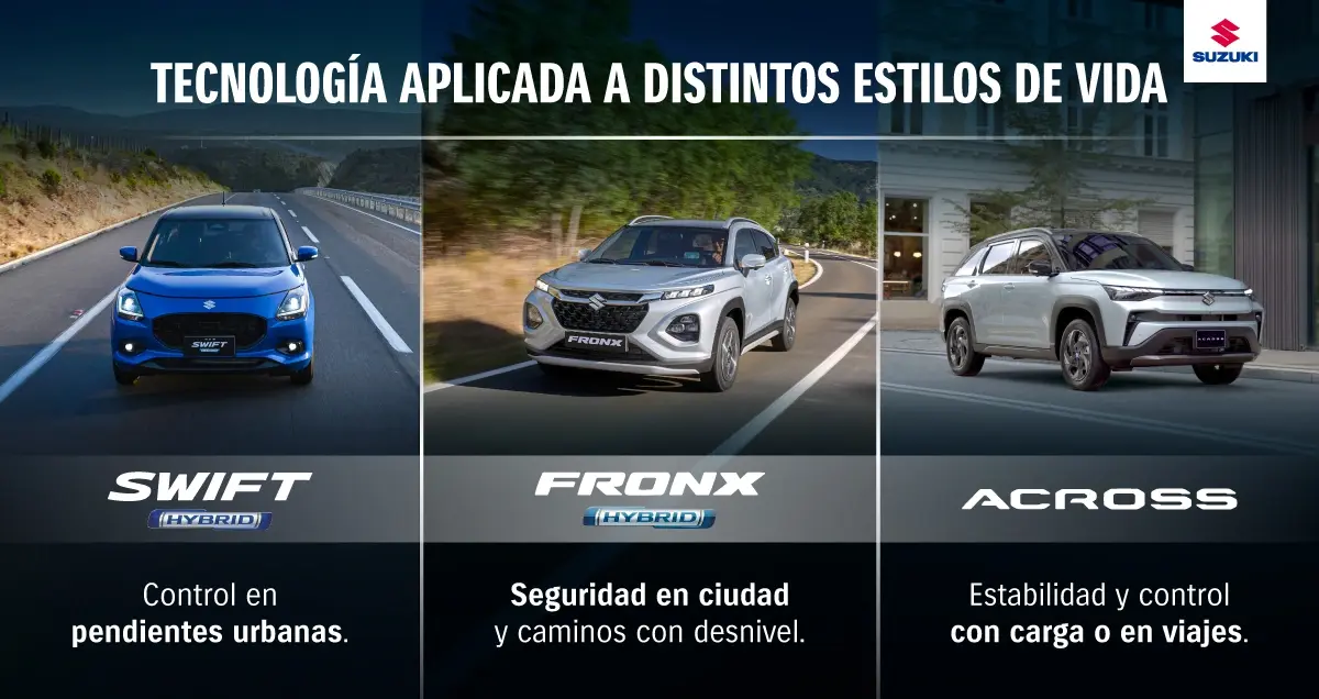 Modelos de Suzuki con Hill Hold Control.